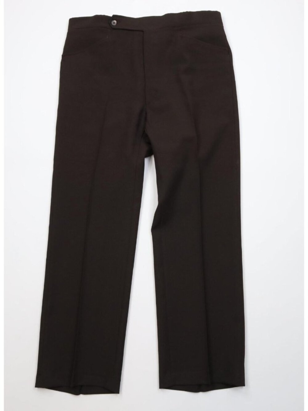 Vintage 70s Streetwear Mens 36x30 Knit Flared Wide Leg Chino Pants Brown USA